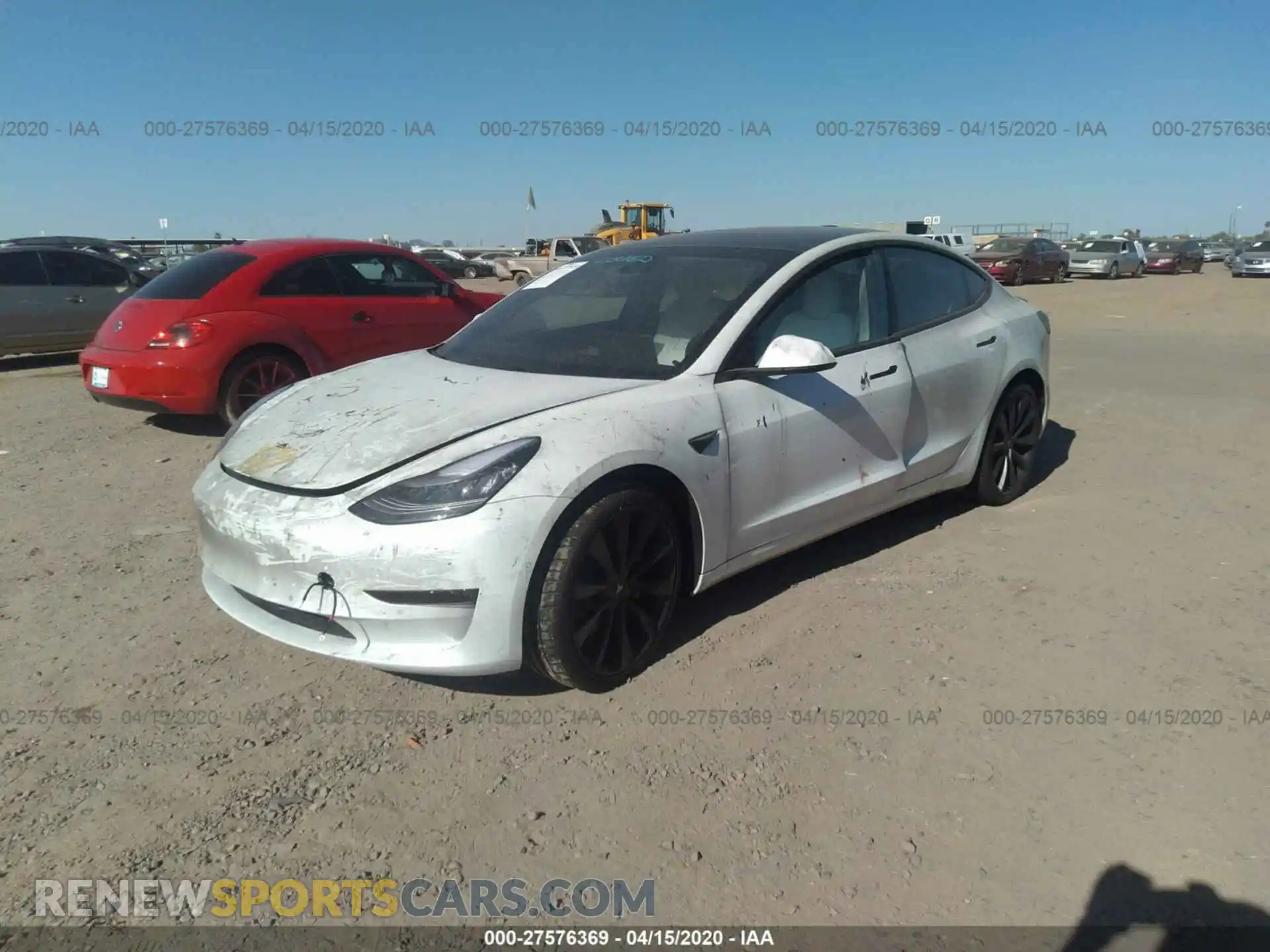 2 Photograph of a damaged car 5YJ3E1ECXLF624899 TESLA MODEL 3 2020