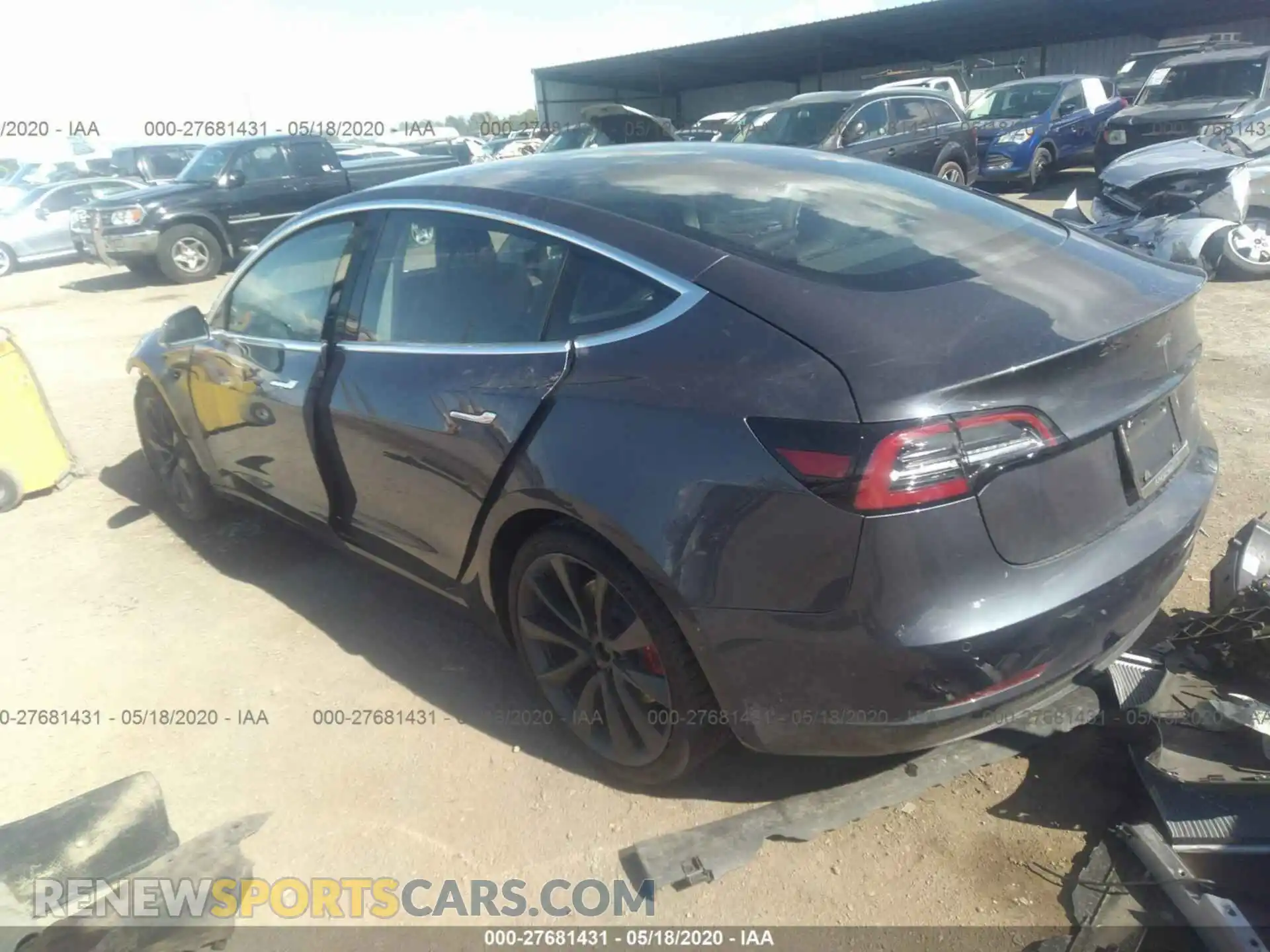 3 Photograph of a damaged car 5YJ3E1ECXLF646837 TESLA MODEL 3 2020