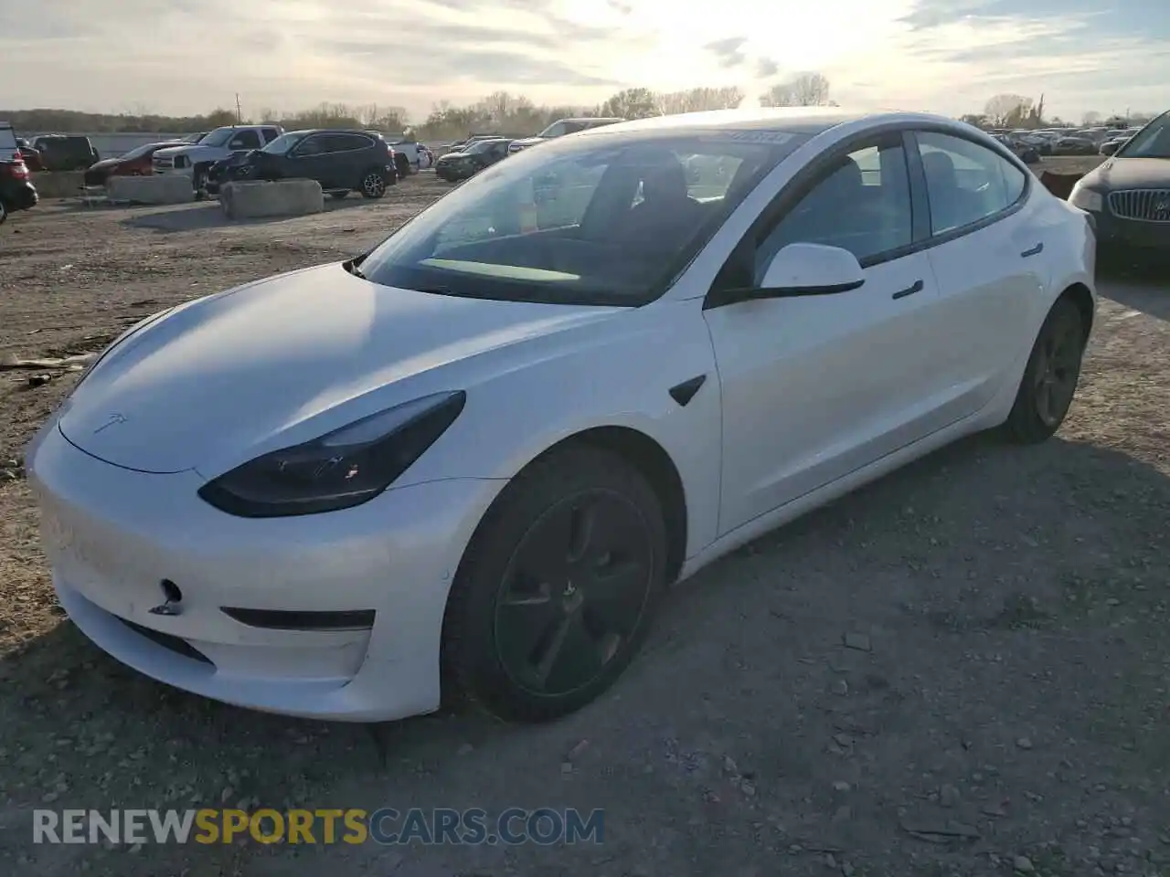 1 Photograph of a damaged car 5YJ3E1EA0MF002117 TESLA MODEL 3 2021