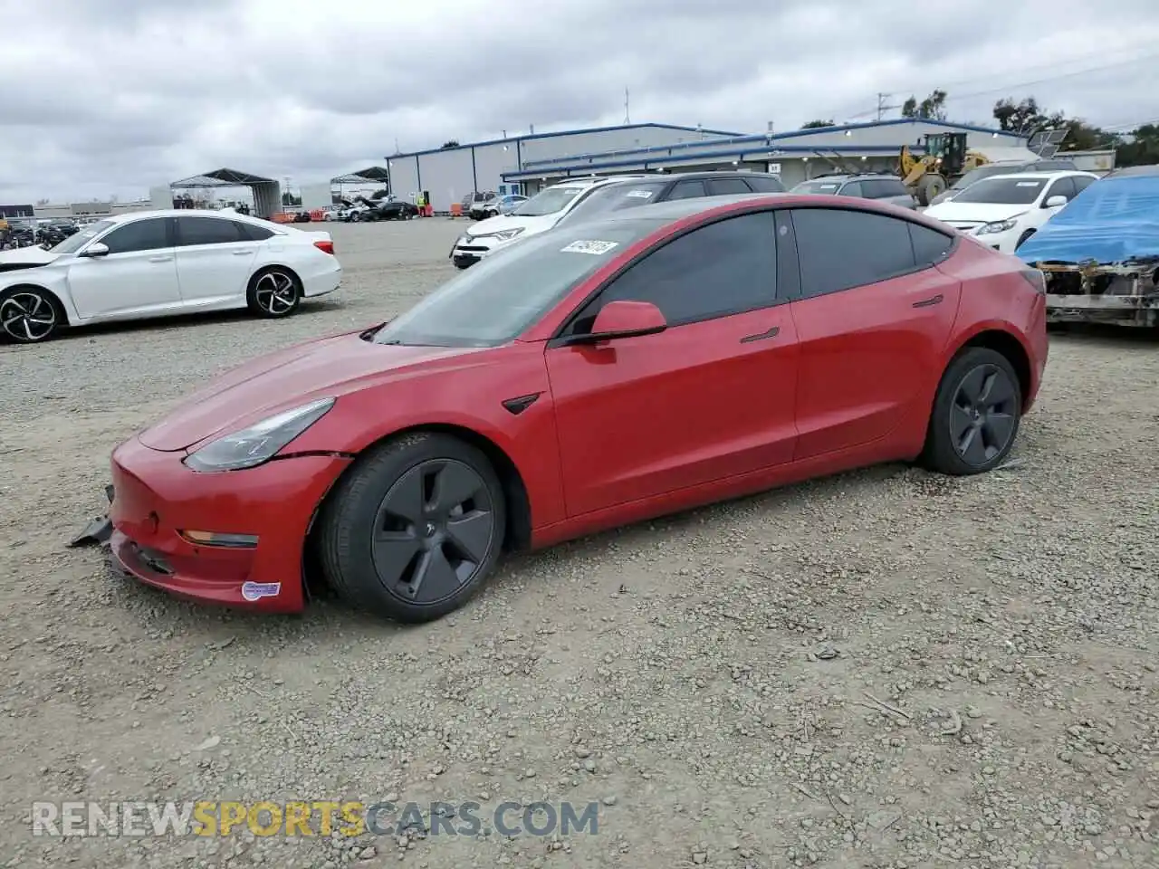 1 Photograph of a damaged car 5YJ3E1EA0MF009522 TESLA MODEL 3 2021