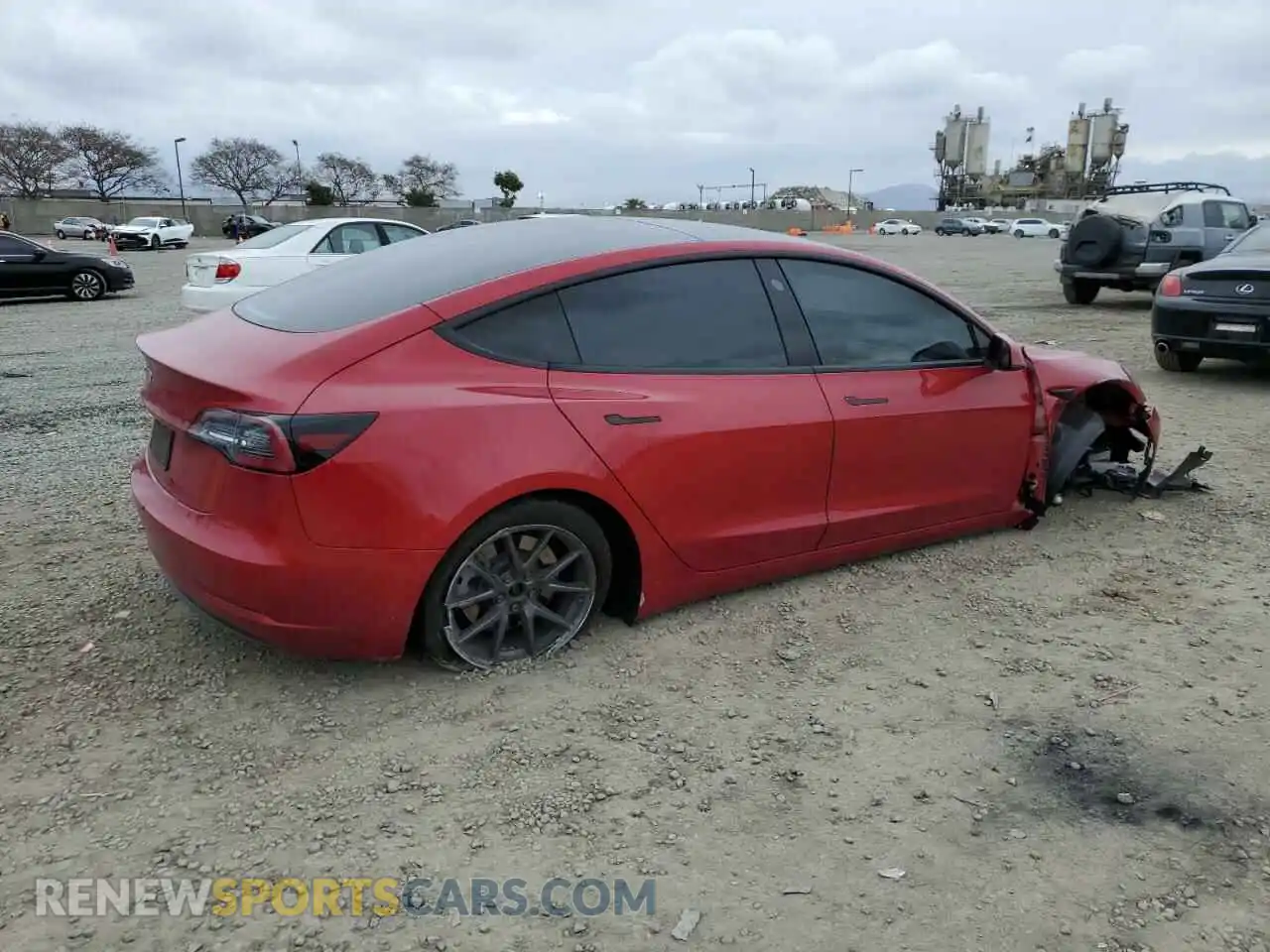 3 Photograph of a damaged car 5YJ3E1EA0MF009522 TESLA MODEL 3 2021