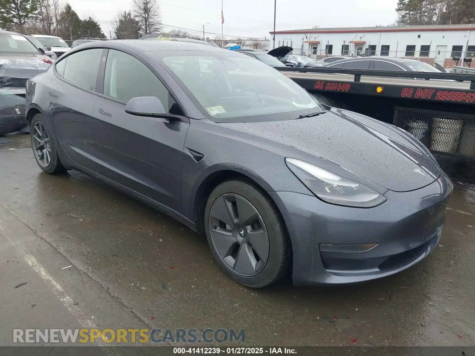 1 Photograph of a damaged car 5YJ3E1EA0MF016938 TESLA MODEL 3 2021