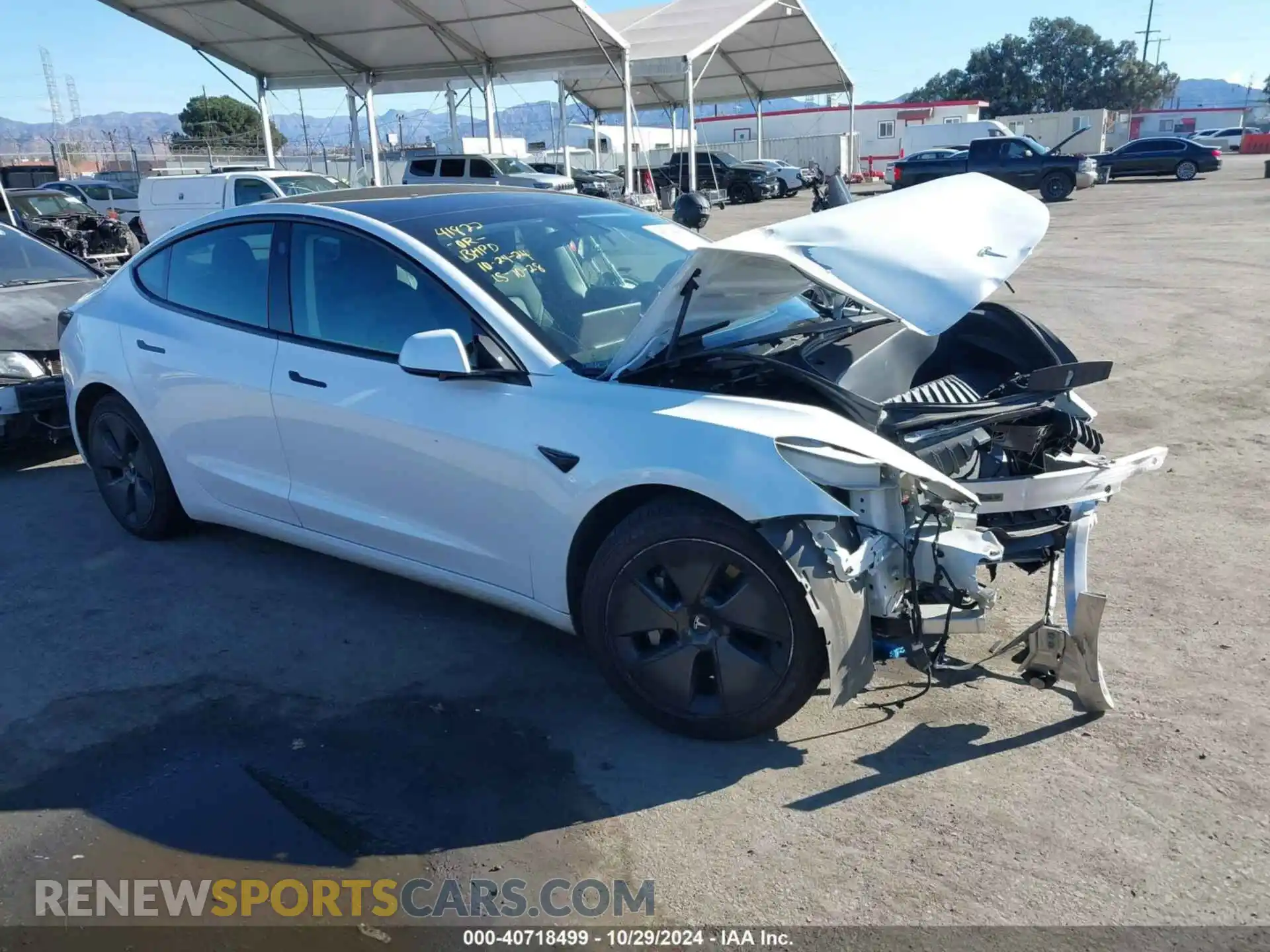 1 Photograph of a damaged car 5YJ3E1EA0MF017491 TESLA MODEL 3 2021
