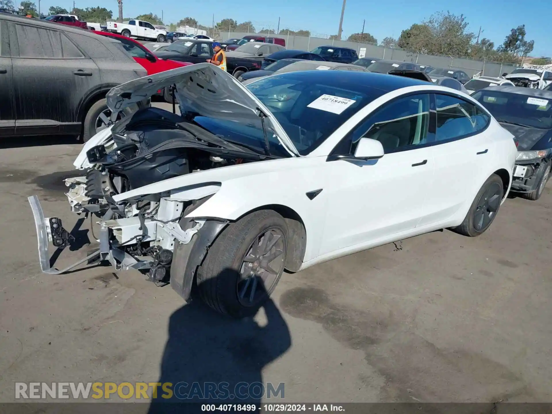 2 Photograph of a damaged car 5YJ3E1EA0MF017491 TESLA MODEL 3 2021
