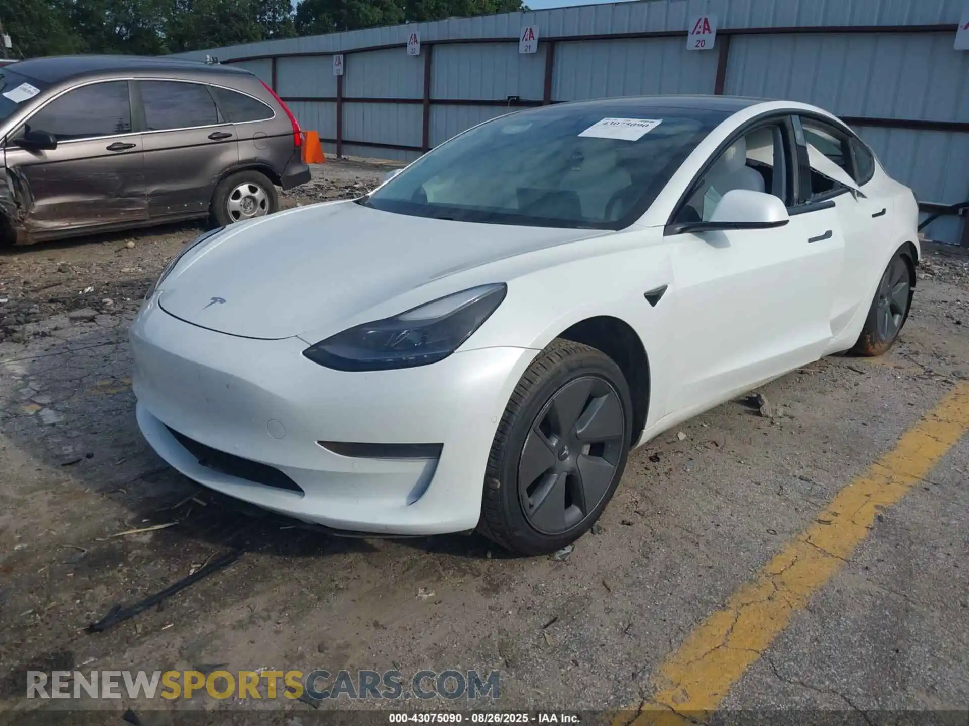 2 Photograph of a damaged car 5YJ3E1EA0MF018267 TESLA MODEL 3 2021