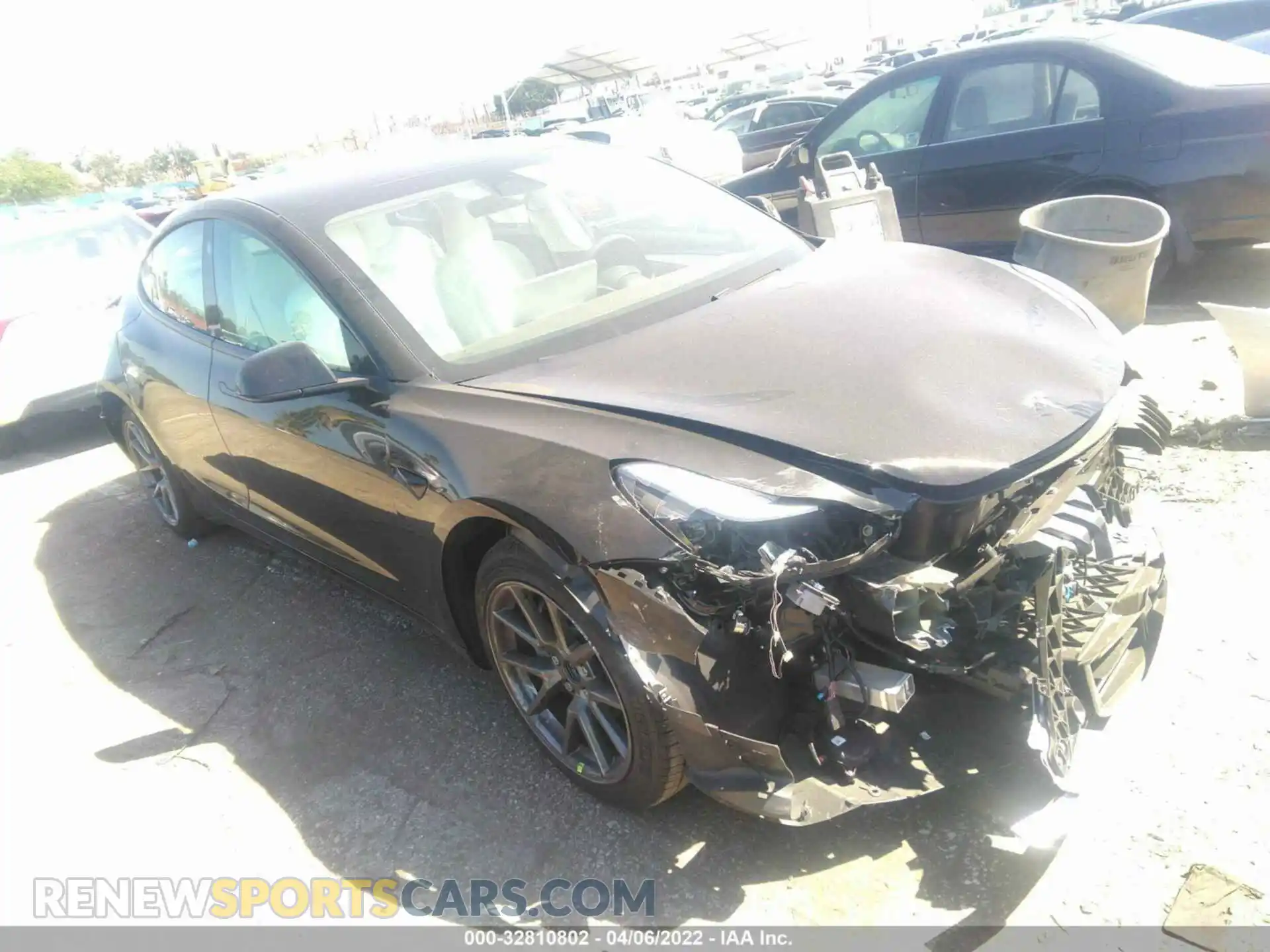 1 Photograph of a damaged car 5YJ3E1EA0MF018639 TESLA MODEL 3 2021