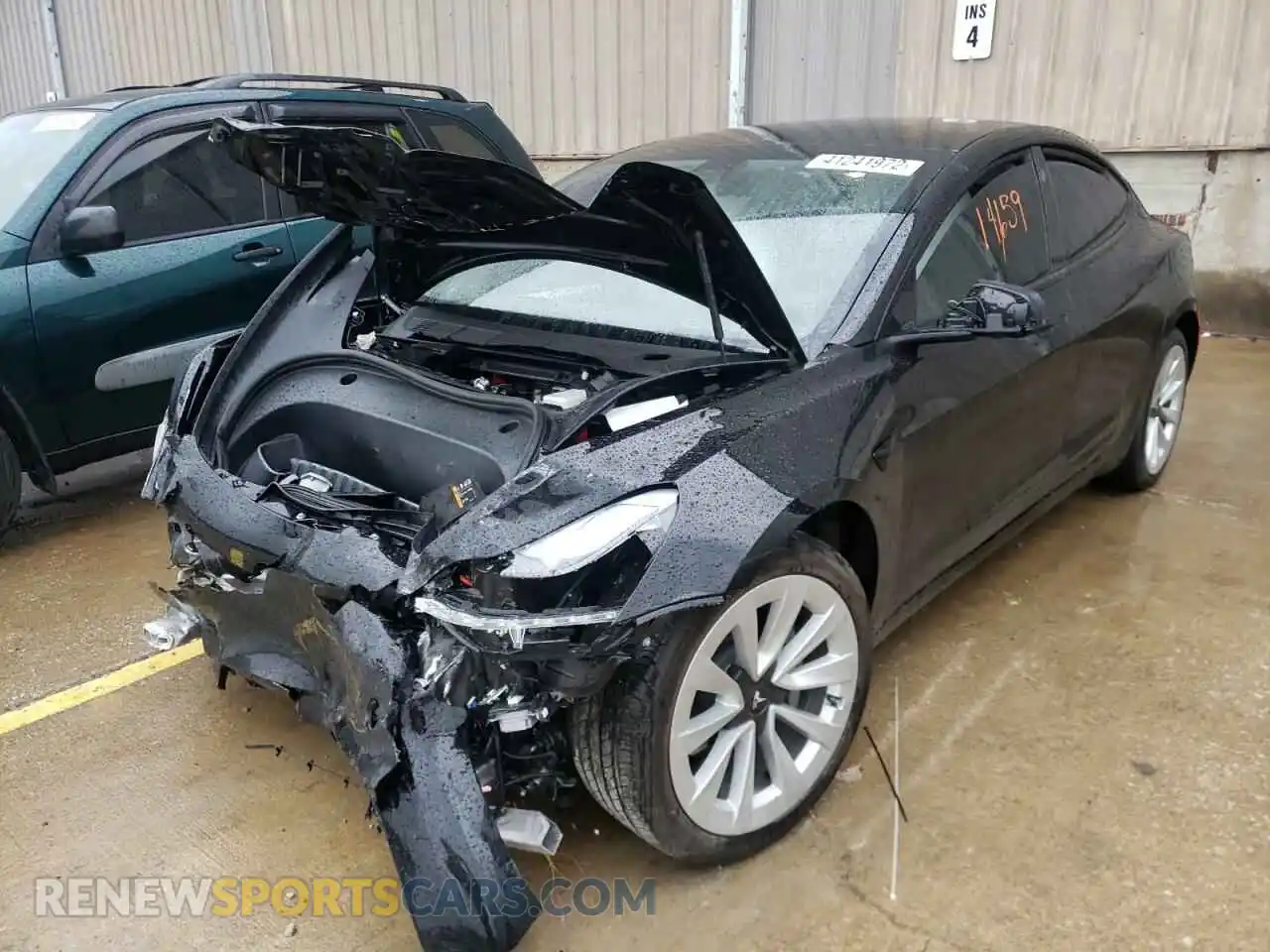2 Photograph of a damaged car 5YJ3E1EA0MF019242 TESLA MODEL 3 2021
