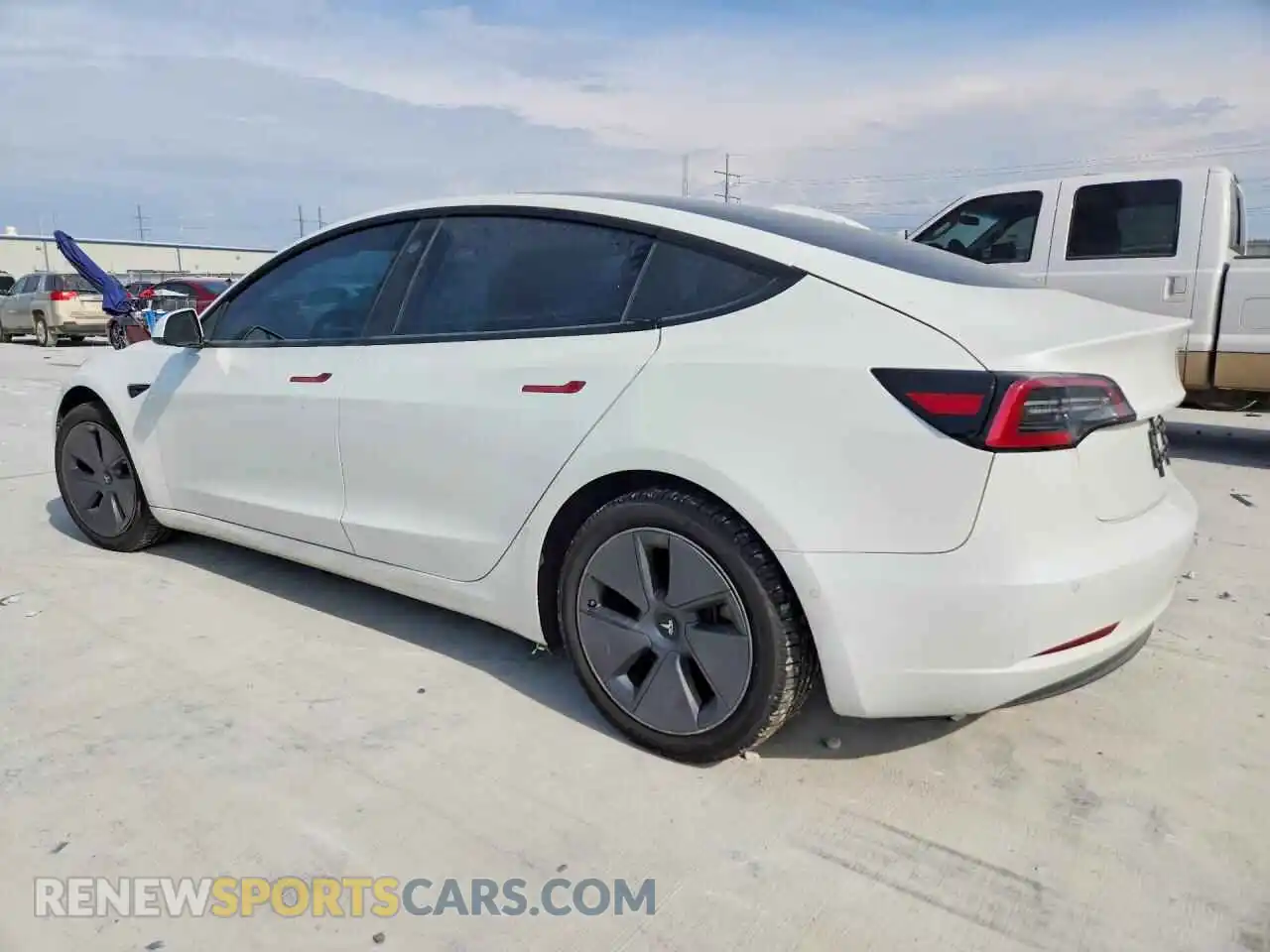 2 Photograph of a damaged car 5YJ3E1EA0MF043038 TESLA MODEL 3 2021
