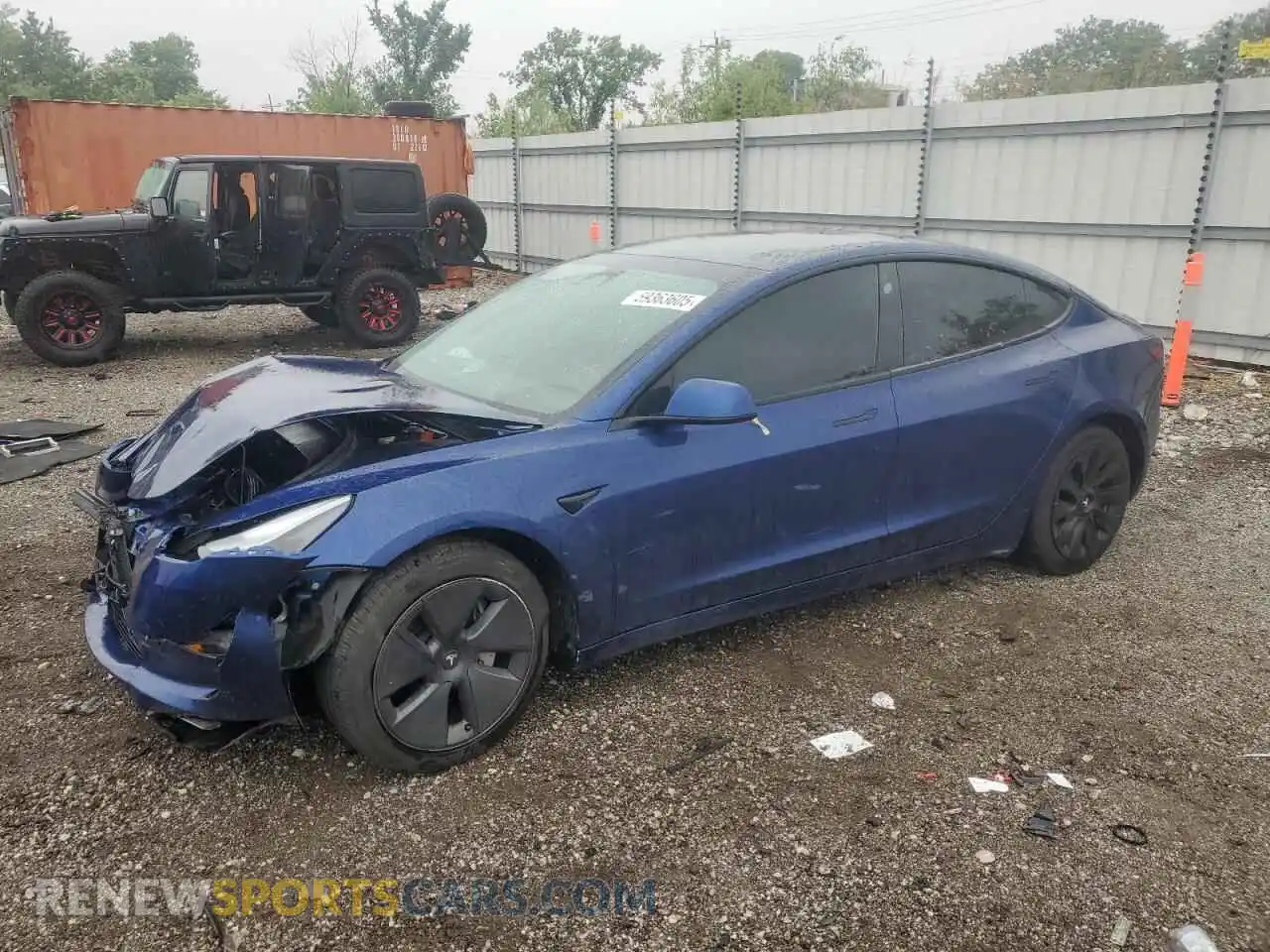 1 Photograph of a damaged car 5YJ3E1EA0MF057330 TESLA MODEL 3 2021