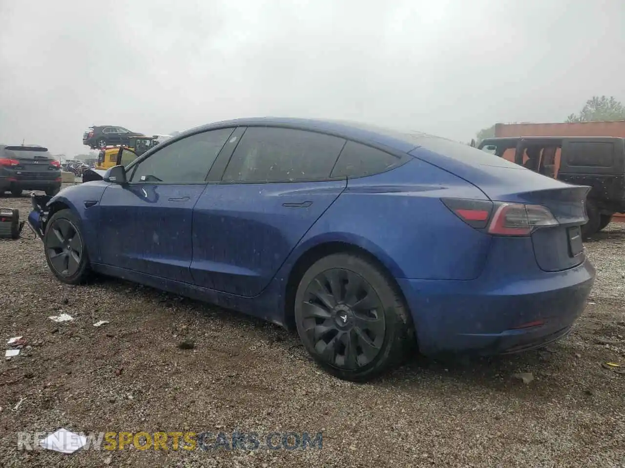 2 Photograph of a damaged car 5YJ3E1EA0MF057330 TESLA MODEL 3 2021