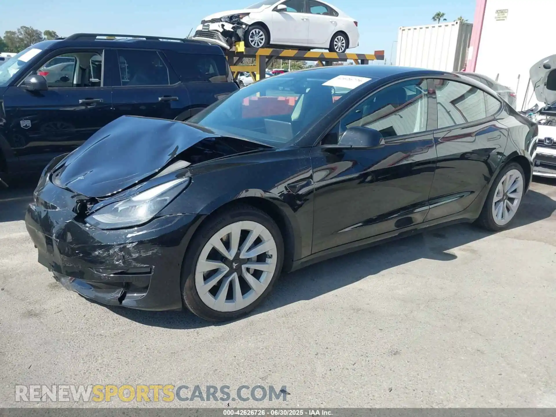 2 Photograph of a damaged car 5YJ3E1EA0MF067226 TESLA MODEL 3 2021
