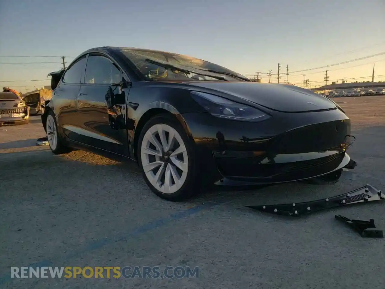 1 Photograph of a damaged car 5YJ3E1EA0MF072507 TESLA MODEL 3 2021
