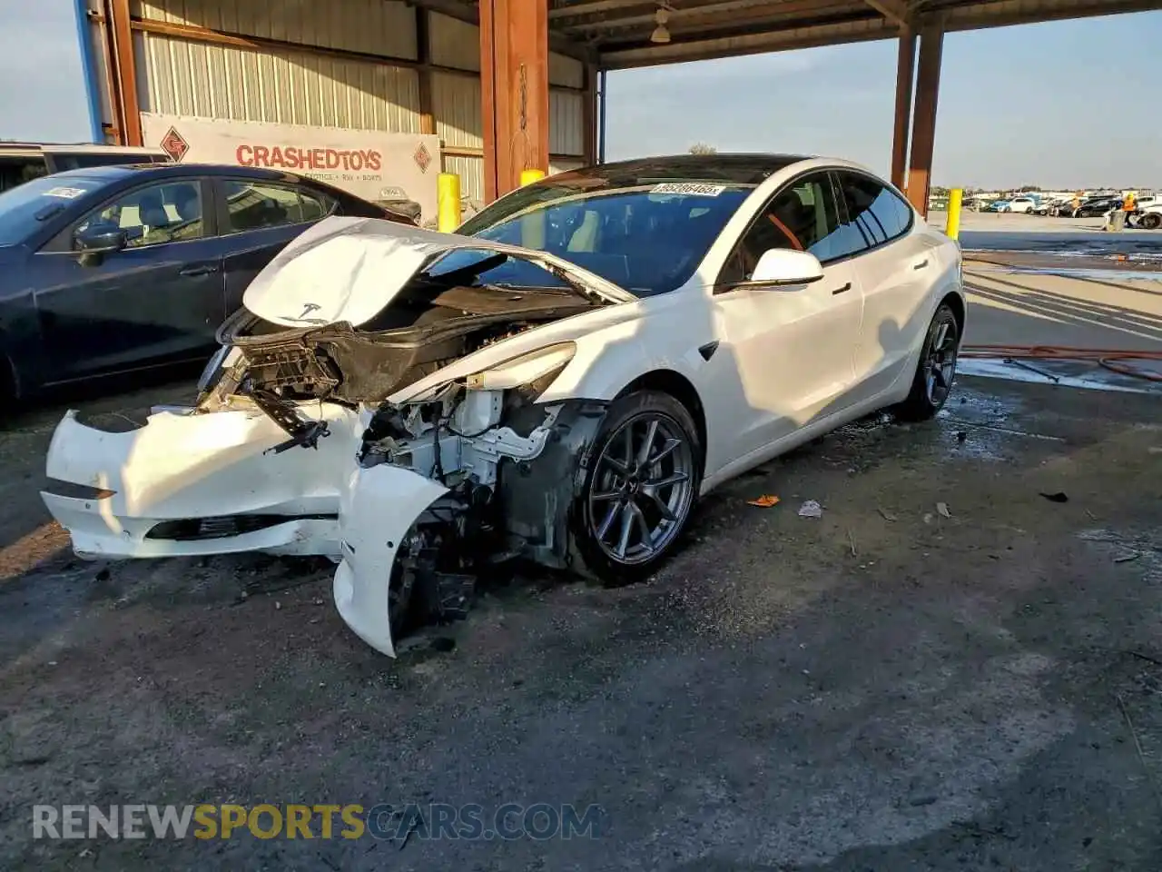 1 fotografías del automóvil dañado 5YJ3E1EA0MF083927 TESLA MODEL 3 2021