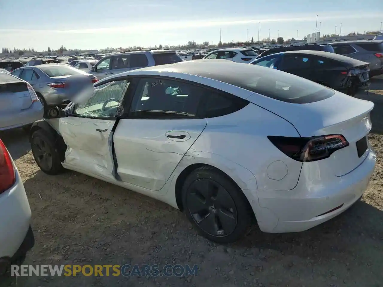 2 Photograph of a damaged car 5YJ3E1EA0MF091610 TESLA MODEL 3 2021