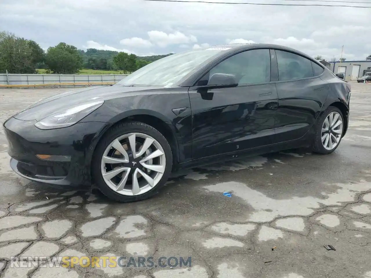 1 Photograph of a damaged car 5YJ3E1EA0MF092658 TESLA MODEL 3 2021