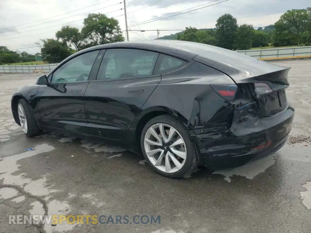2 Photograph of a damaged car 5YJ3E1EA0MF092658 TESLA MODEL 3 2021