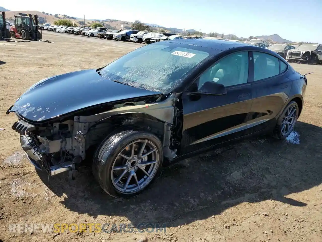 1 Photograph of a damaged car 5YJ3E1EA0MF097746 TESLA MODEL 3 2021
