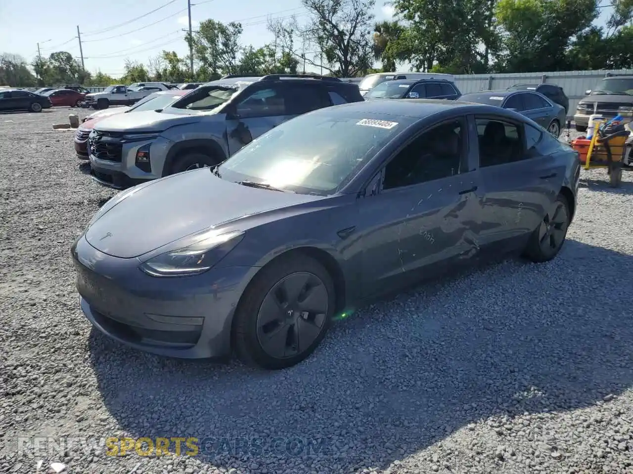 1 Photograph of a damaged car 5YJ3E1EA0MF099481 TESLA MODEL 3 2021