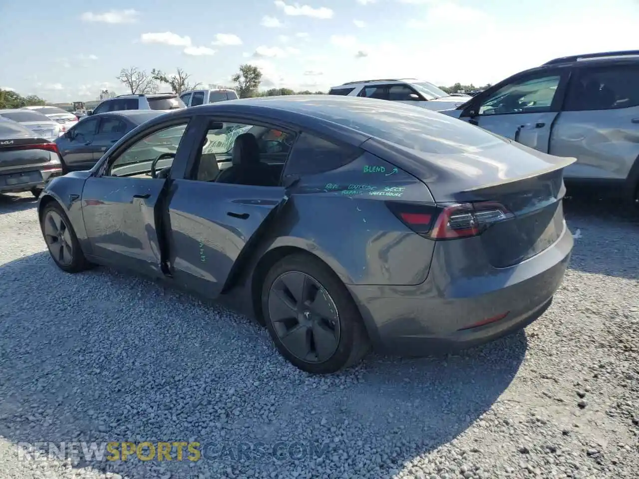 2 Photograph of a damaged car 5YJ3E1EA0MF099481 TESLA MODEL 3 2021