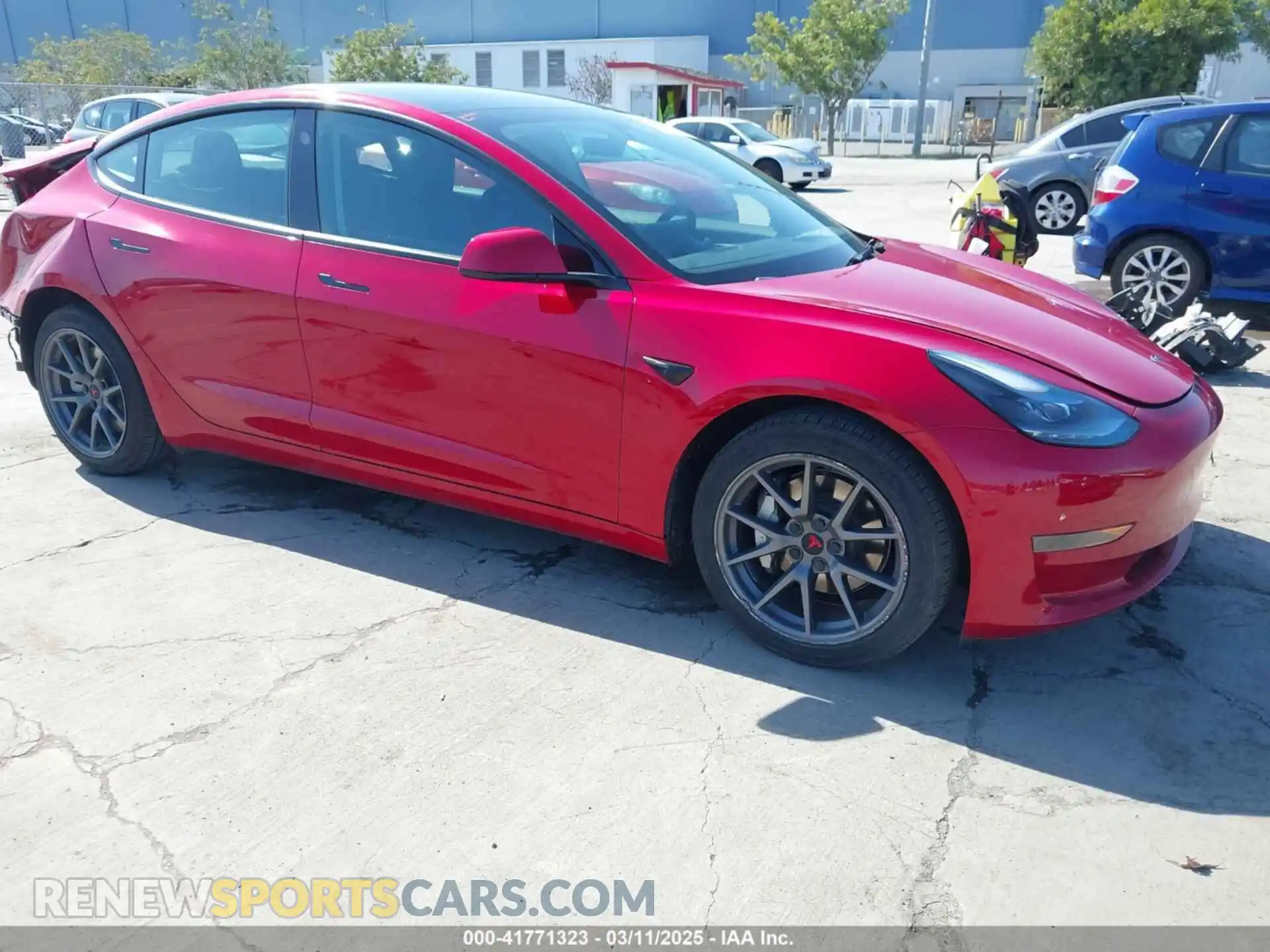 1 Photograph of a damaged car 5YJ3E1EA0MF099562 TESLA MODEL 3 2021