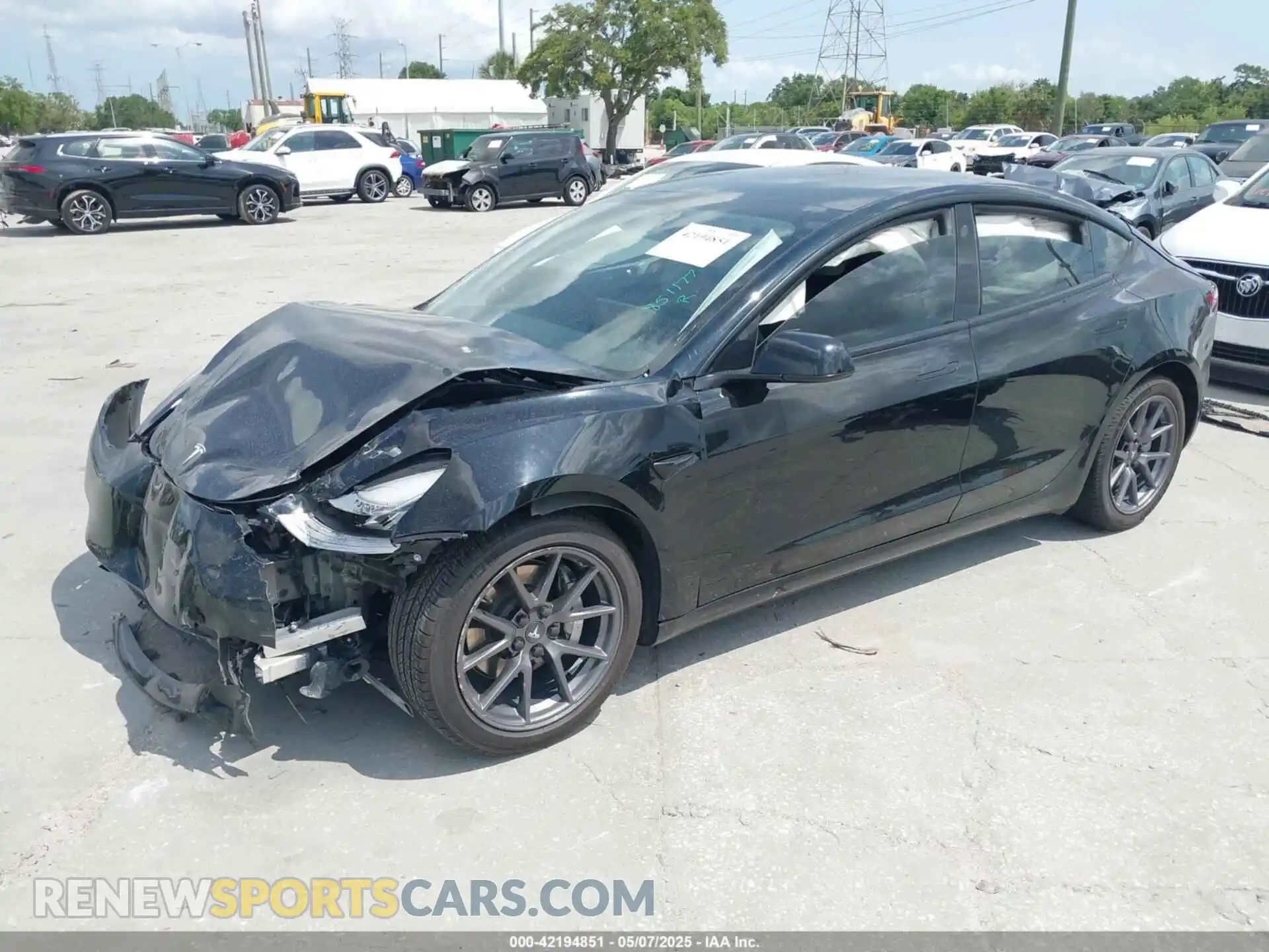 2 Photograph of a damaged car 5YJ3E1EA0MF851177 TESLA MODEL 3 2021