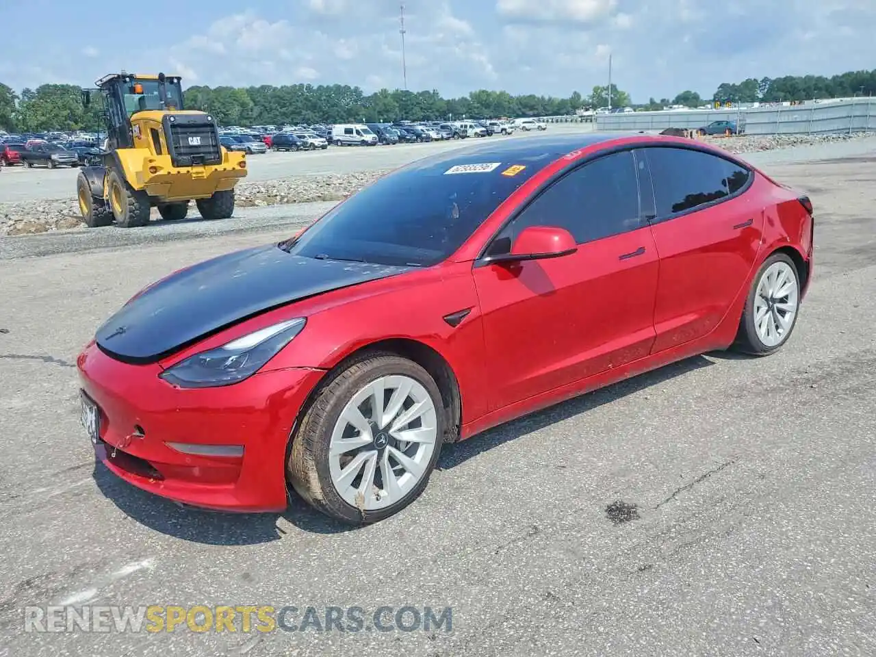 1 Photograph of a damaged car 5YJ3E1EA0MF870554 TESLA MODEL 3 2021