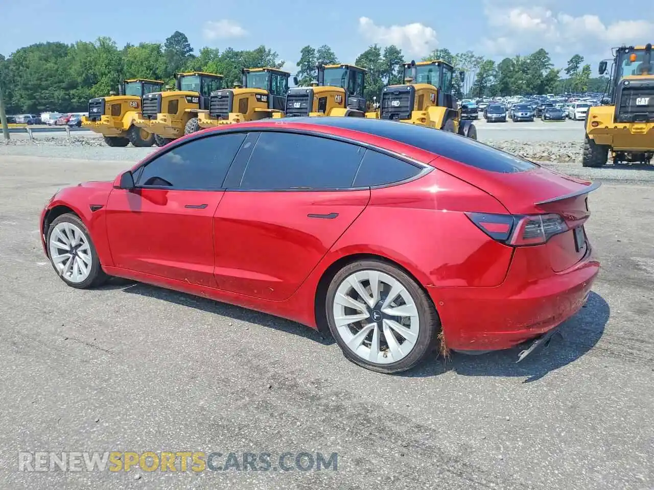 2 Photograph of a damaged car 5YJ3E1EA0MF870554 TESLA MODEL 3 2021