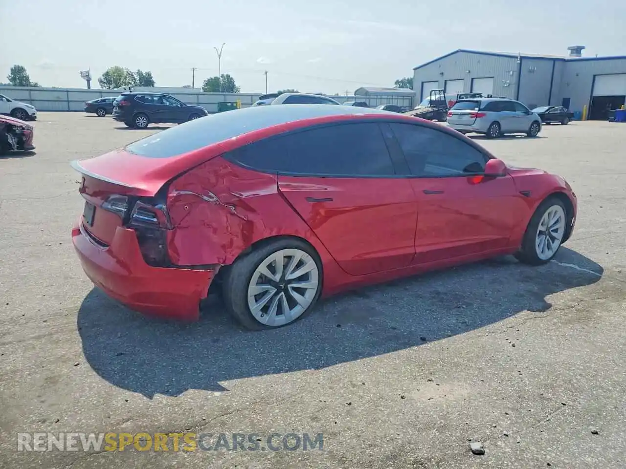 3 Photograph of a damaged car 5YJ3E1EA0MF870554 TESLA MODEL 3 2021