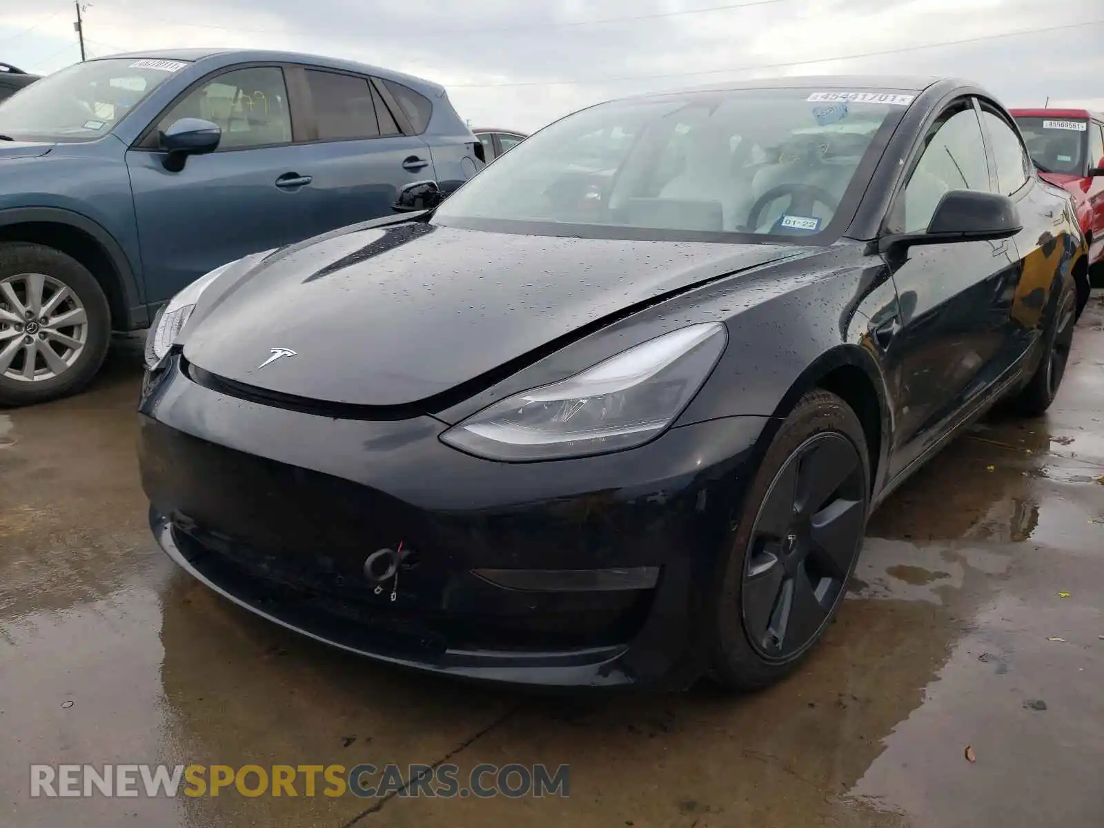 2 Photograph of a damaged car 5YJ3E1EA0MF871168 TESLA MODEL 3 2021