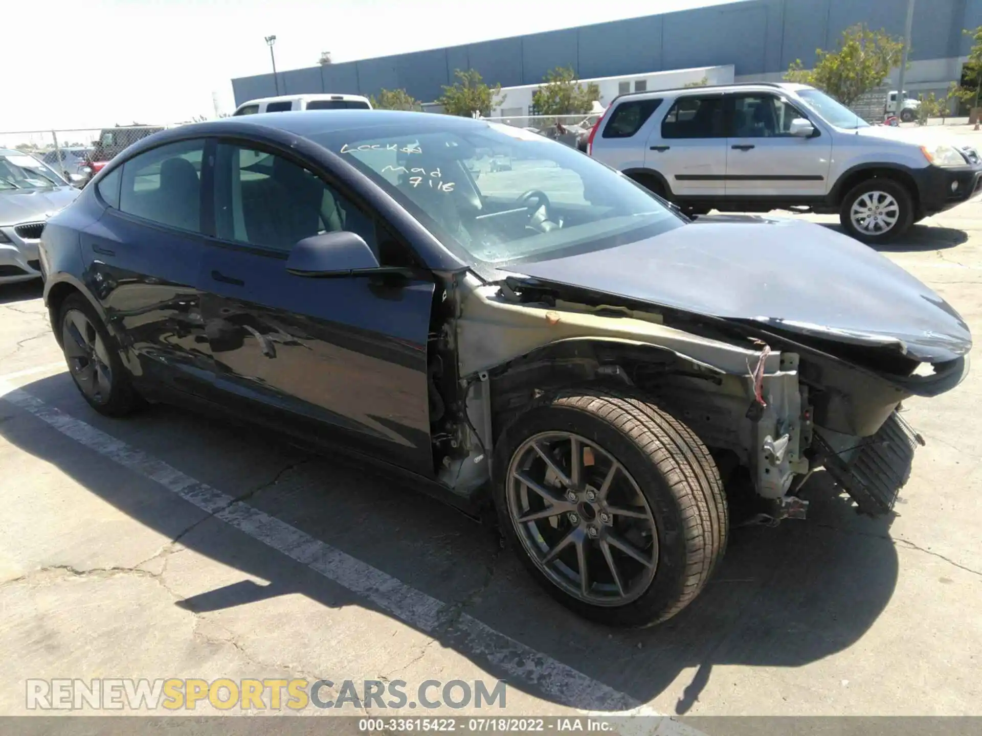 1 Photograph of a damaged car 5YJ3E1EA0MF875981 TESLA MODEL 3 2021