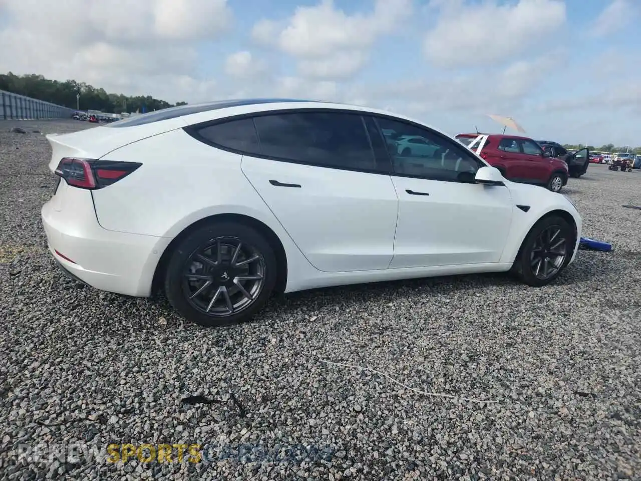 3 fotografías del automóvil dañado 5YJ3E1EA0MF907831 TESLA MODEL 3 2021