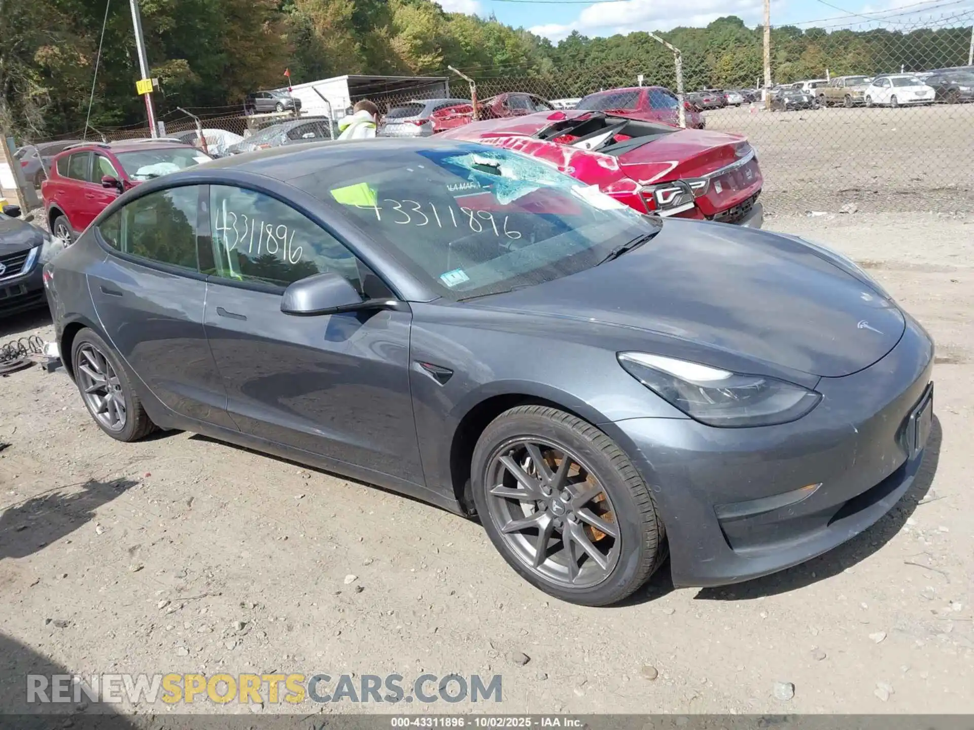 1 Photograph of a damaged car 5YJ3E1EA0MF922443 TESLA MODEL 3 2021
