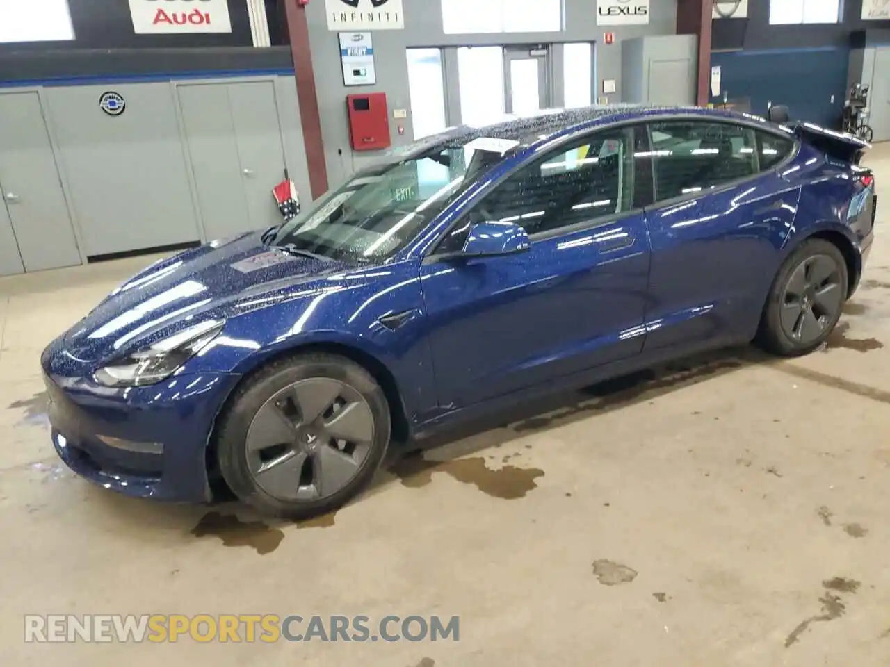 1 Photograph of a damaged car 5YJ3E1EA0MF922796 TESLA MODEL 3 2021