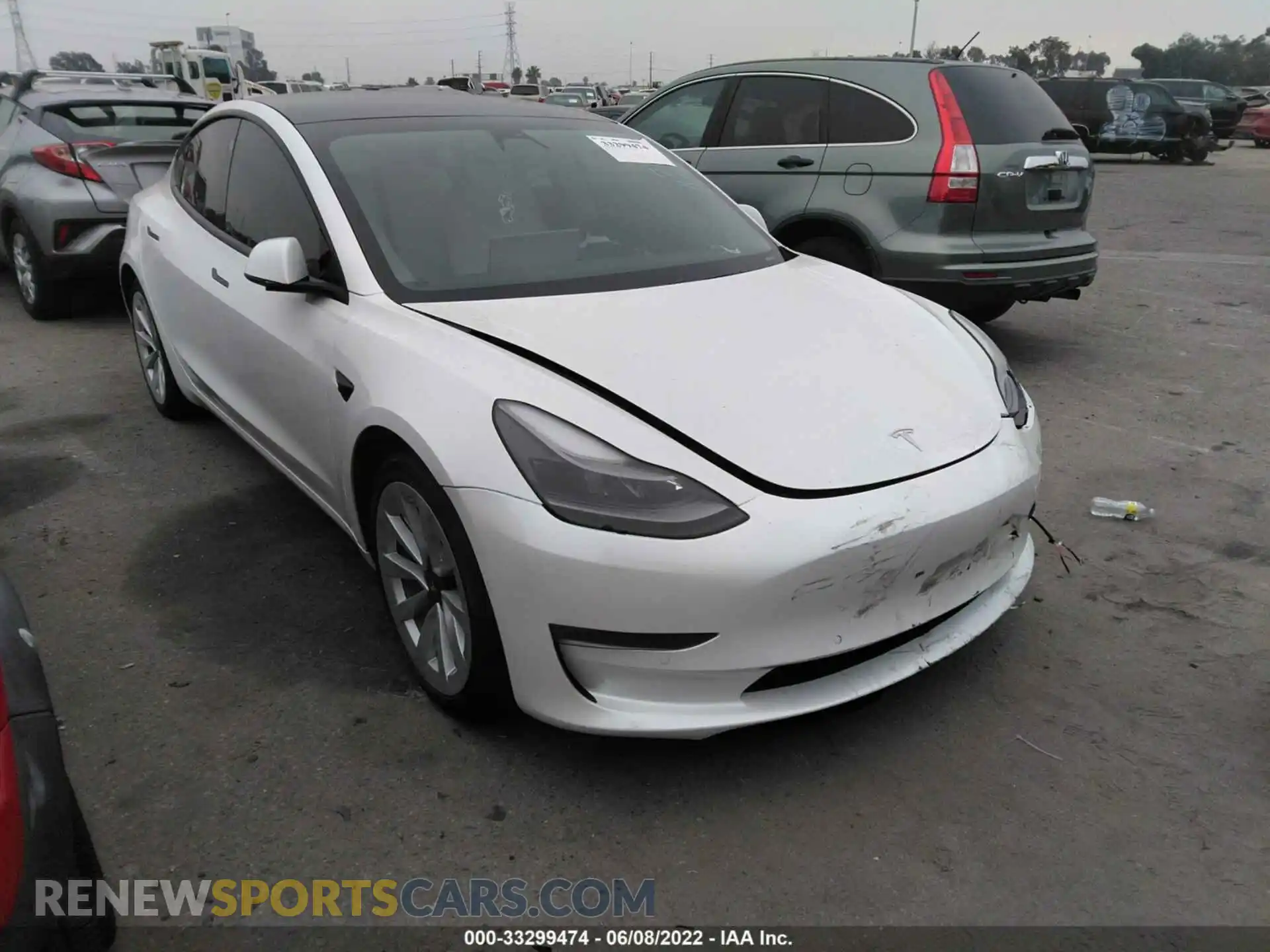 1 fotografías del automóvil dañado 5YJ3E1EA0MF927593 TESLA MODEL 3 2021