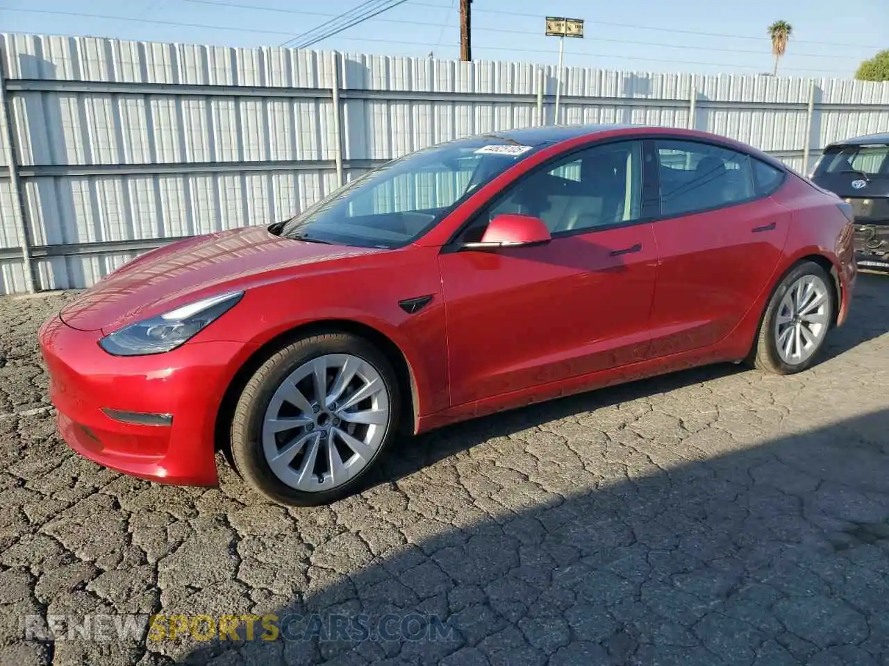1 Photograph of a damaged car 5YJ3E1EA0MF939193 TESLA MODEL 3 2021