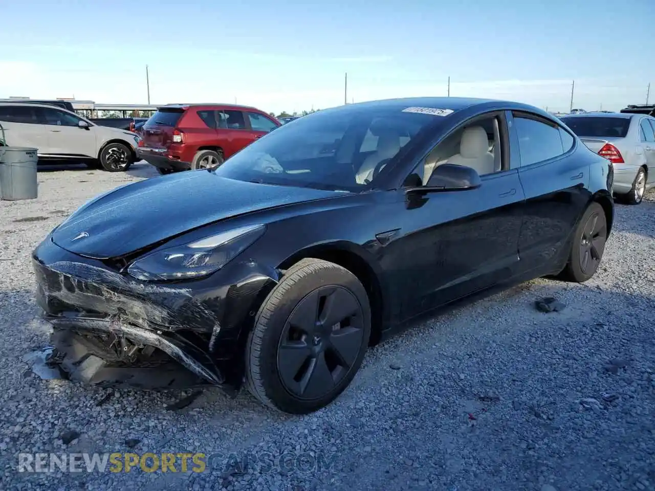 1 Photograph of a damaged car 5YJ3E1EA0MF982805 TESLA MODEL 3 2021