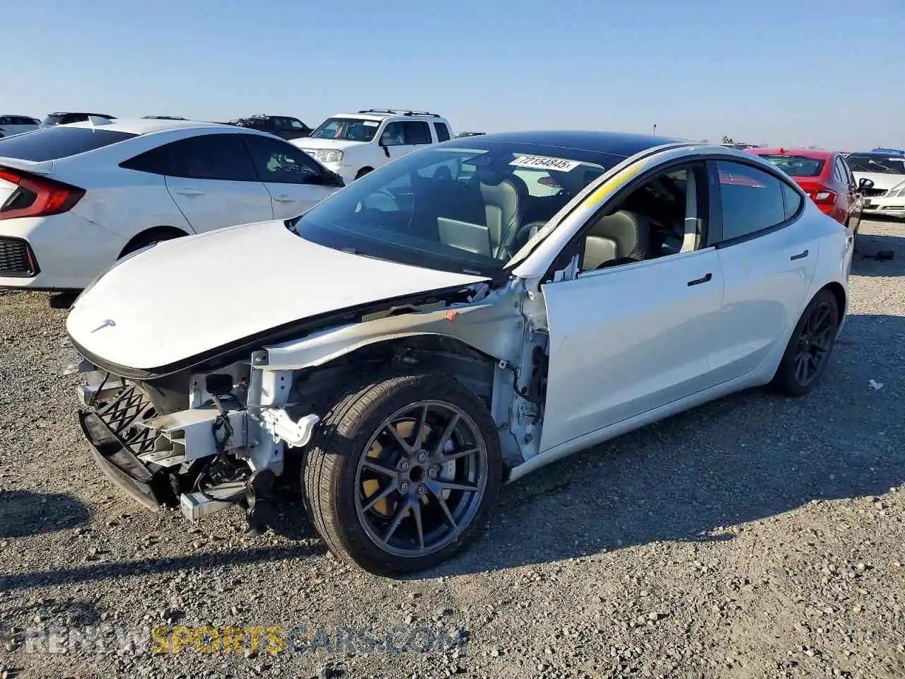 1 Photograph of a damaged car 5YJ3E1EA0MF986997 TESLA MODEL 3 2021