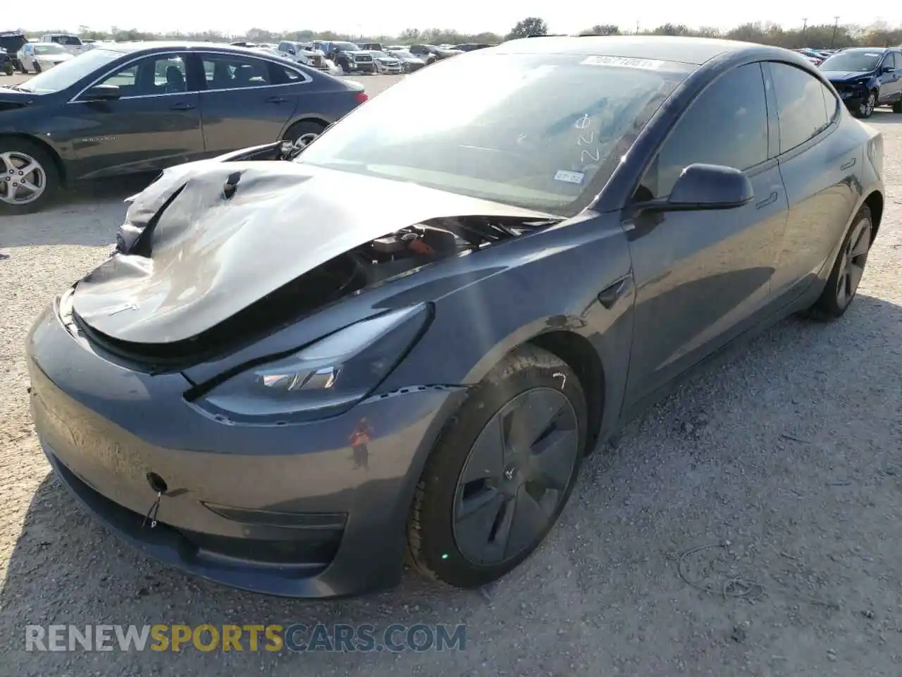 2 Photograph of a damaged car 5YJ3E1EA0MF994730 TESLA MODEL 3 2021