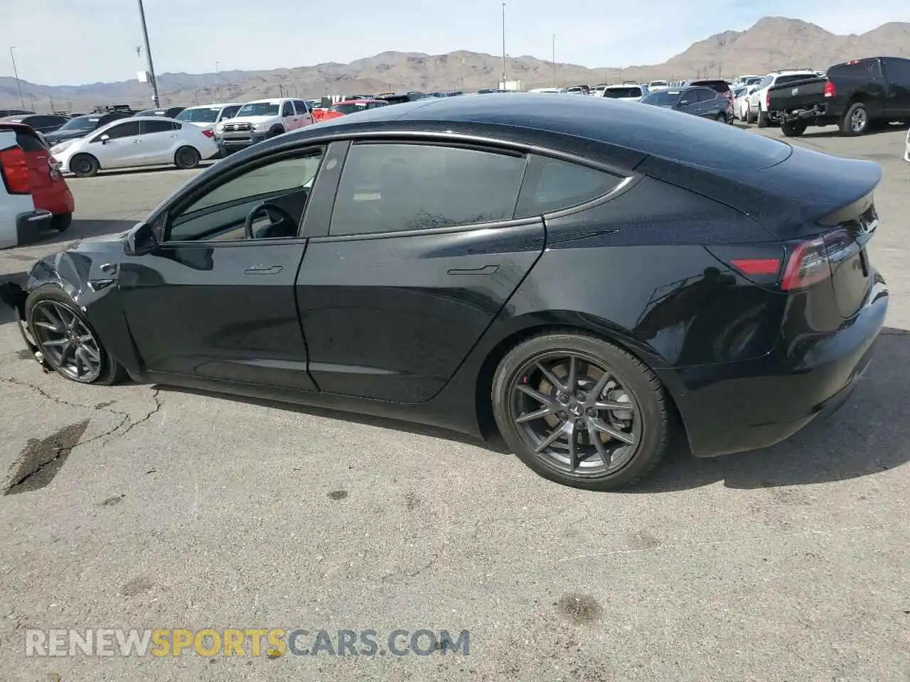 2 fotografías del automóvil dañado 5YJ3E1EA0MF997191 TESLA MODEL 3 2021