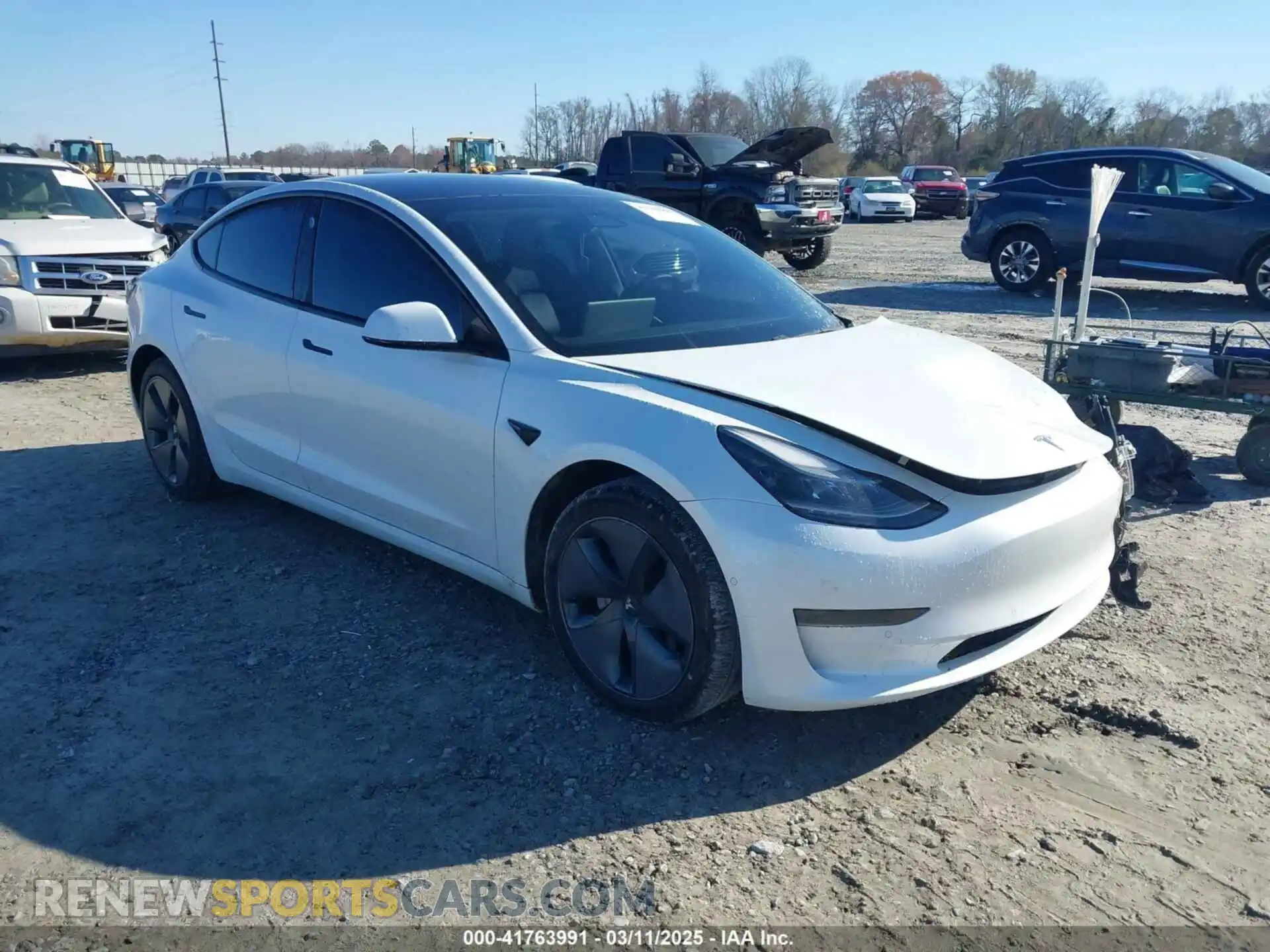 1 Photograph of a damaged car 5YJ3E1EA1MF016656 TESLA MODEL 3 2021