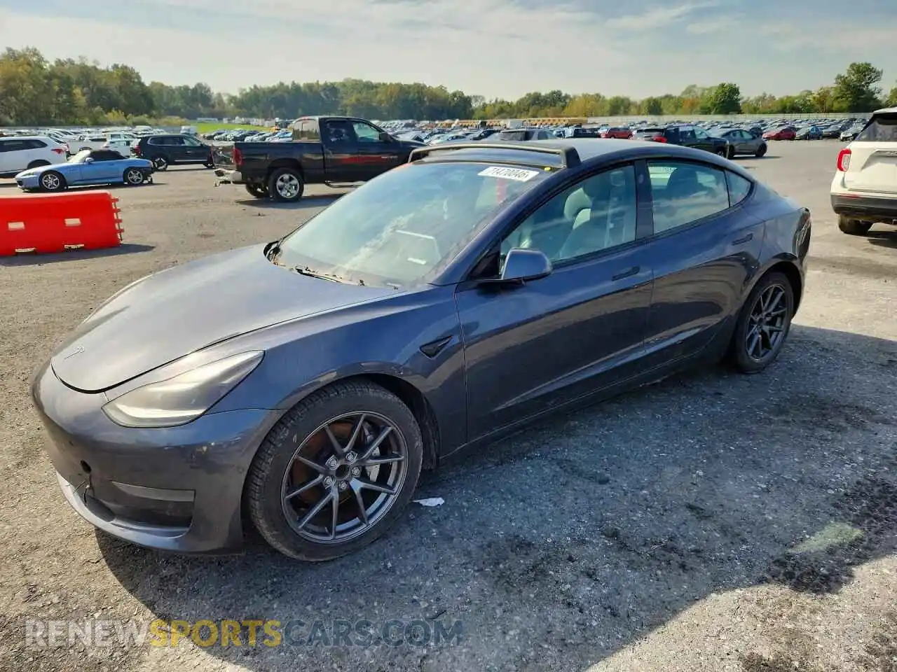 1 Photograph of a damaged car 5YJ3E1EA1MF026815 TESLA MODEL 3 2021