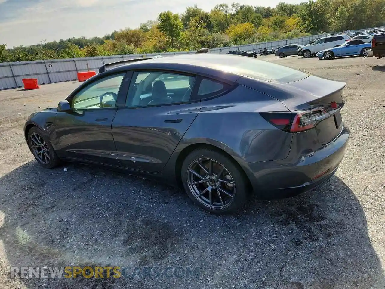 2 Photograph of a damaged car 5YJ3E1EA1MF026815 TESLA MODEL 3 2021