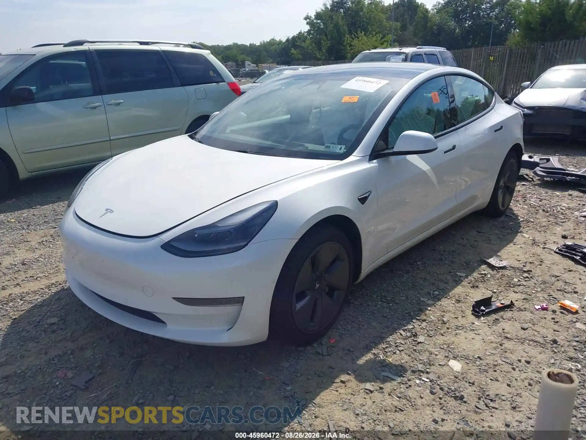 2 Photograph of a damaged car 5YJ3E1EA1MF030072 TESLA MODEL 3 2021