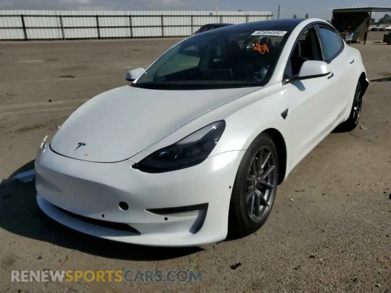 2 Photograph of a damaged car 5YJ3E1EA1MF031738 TESLA MODEL 3 2021