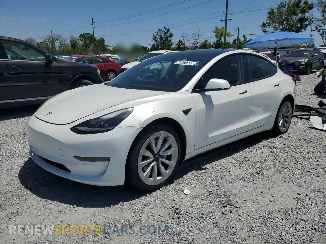 1 fotografías del automóvil dañado 5YJ3E1EA1MF031934 TESLA MODEL 3 2021