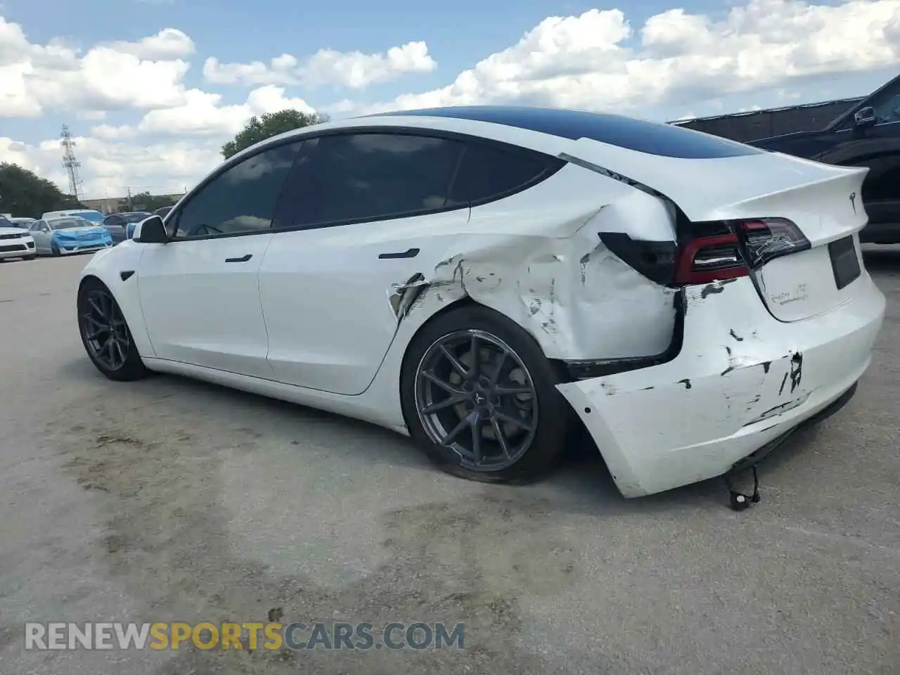 2 Photograph of a damaged car 5YJ3E1EA1MF064335 TESLA MODEL 3 2021