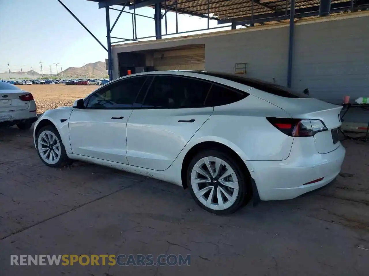 2 Photograph of a damaged car 5YJ3E1EA1MF073102 TESLA MODEL 3 2021