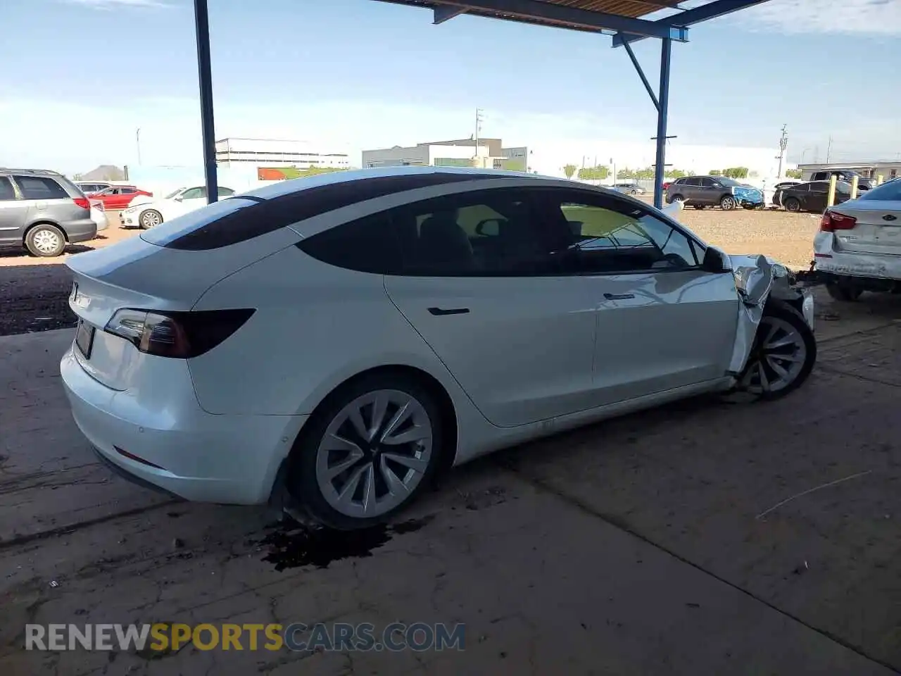 3 Photograph of a damaged car 5YJ3E1EA1MF073102 TESLA MODEL 3 2021