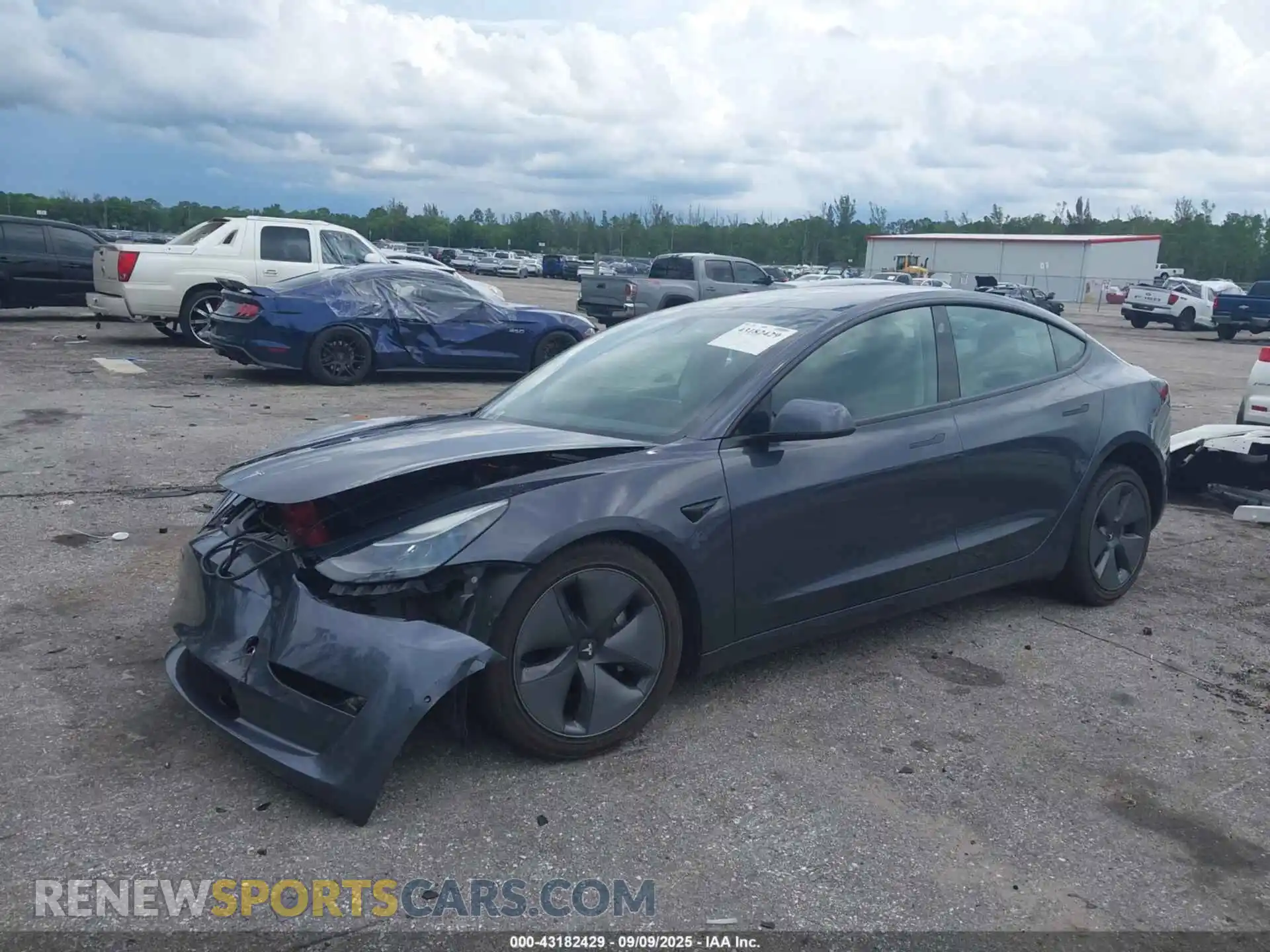 2 Photograph of a damaged car 5YJ3E1EA1MF077795 TESLA MODEL 3 2021