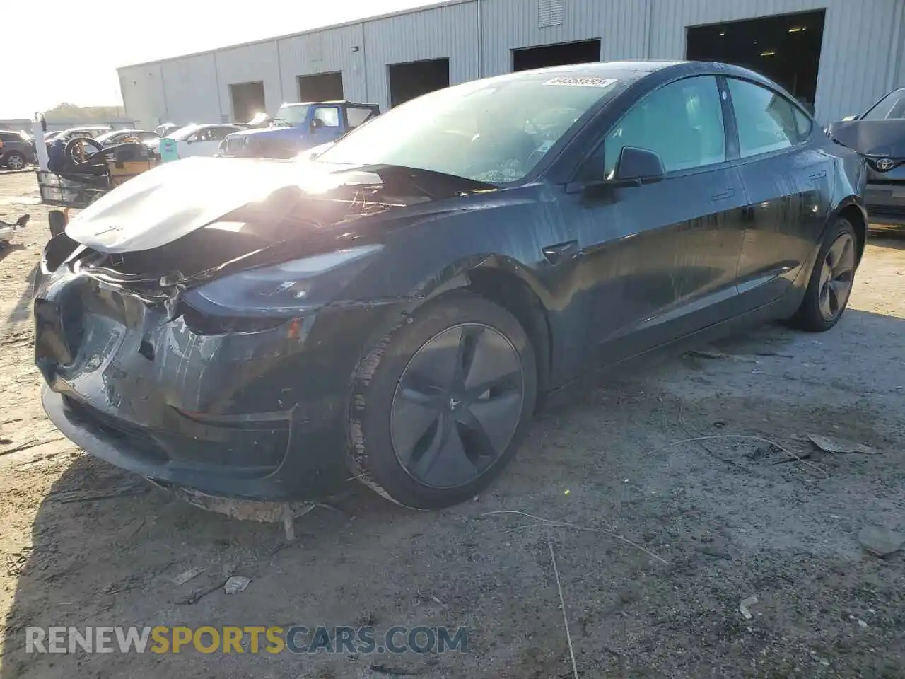 1 Photograph of a damaged car 5YJ3E1EA1MF086738 TESLA MODEL 3 2021
